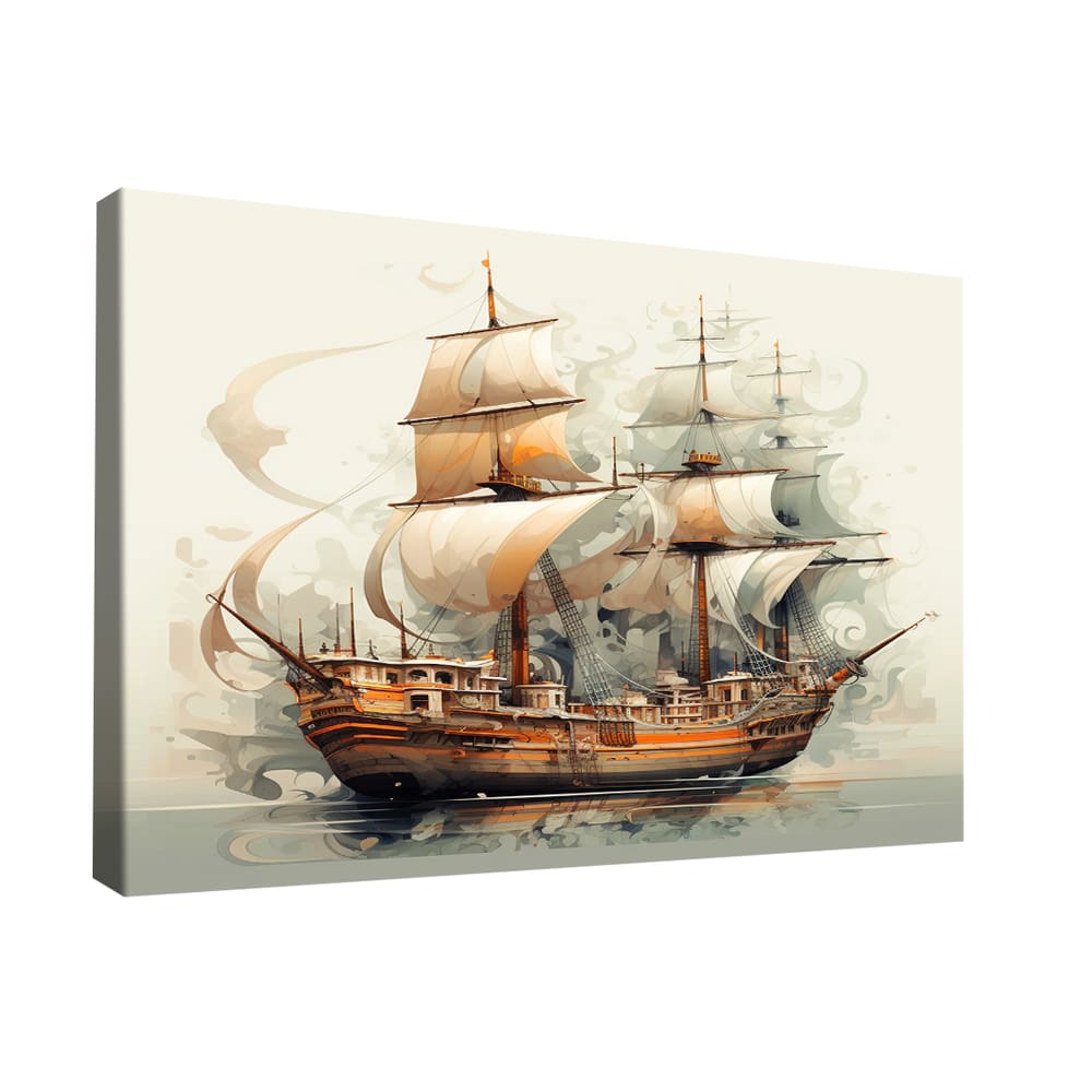 Quadro Caravela Aquarela -- BR ARTES