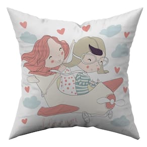 Capa De Almofada Avulsa Namorados Casal Romântico 45cm X 45cm Cor I Love You