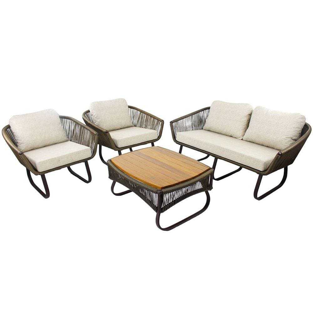 Conjunto Poltronas, Namoradeira e Mesa Milão Trama