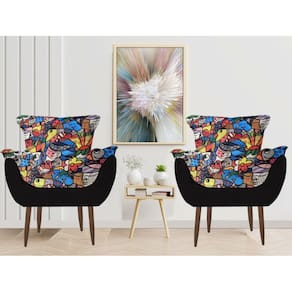 Cadeiras Decorativa Milena Quarto Sala Suede Romero Brito