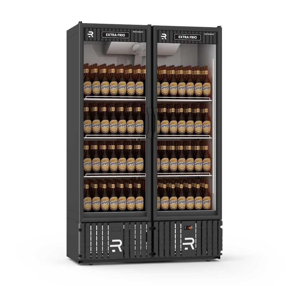 Visa Cooler Extra Frio 2 Portas Preto/Branco VCEF2P 220V - Refrimate