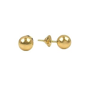 Brincos bola ouro 18k 5mm - Ivan Joias