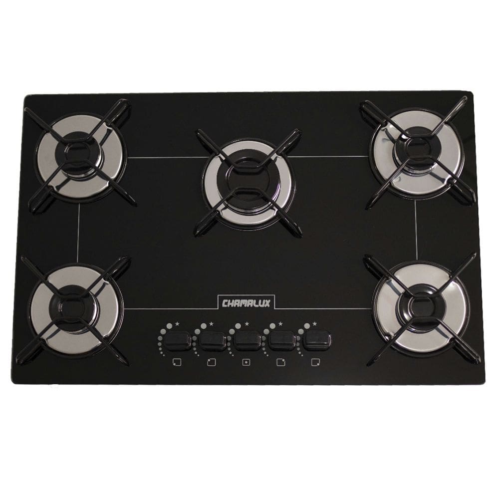 Fogão Cooktop Ultra Chama 5 Bocas Preto Chamalux