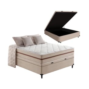Cama Box Baú + Colchão De Viúva Classic Molas 128X188x64cm