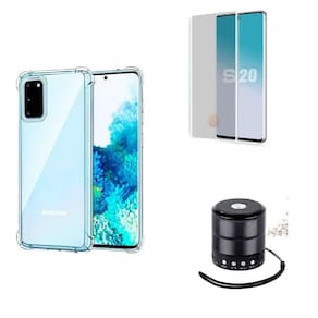 Kit Mini Som Bluetooth Samsung S20 + Capa Anti Impacto + Película Vidro 3D