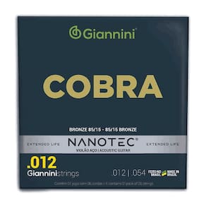 Encordoamento Giannini Geeflks Pn Violao Bronze 85/15 Protetiva Nanotec 0.012
