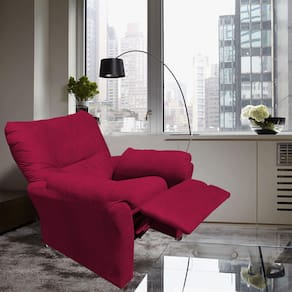 Poltrona Reclinável Manu Extensão De Cílios Estética Sobrancelha Suede Vermelho