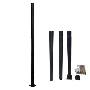 Poste Iluminaçao Publica 3 Metros Pintura Eletrostatica Aço Suporte Refletor Luminaria