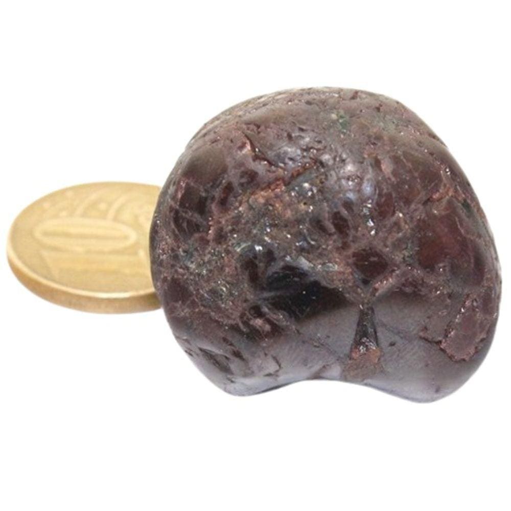Rodolita Granada Pedra Rolada Natural de Garimpo 29mm 37g