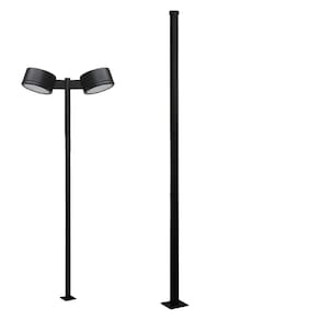 Poste Iluminaçao Publica Aço 3 Metros Pintura Eletrostatica Barra Suporte Luminaria