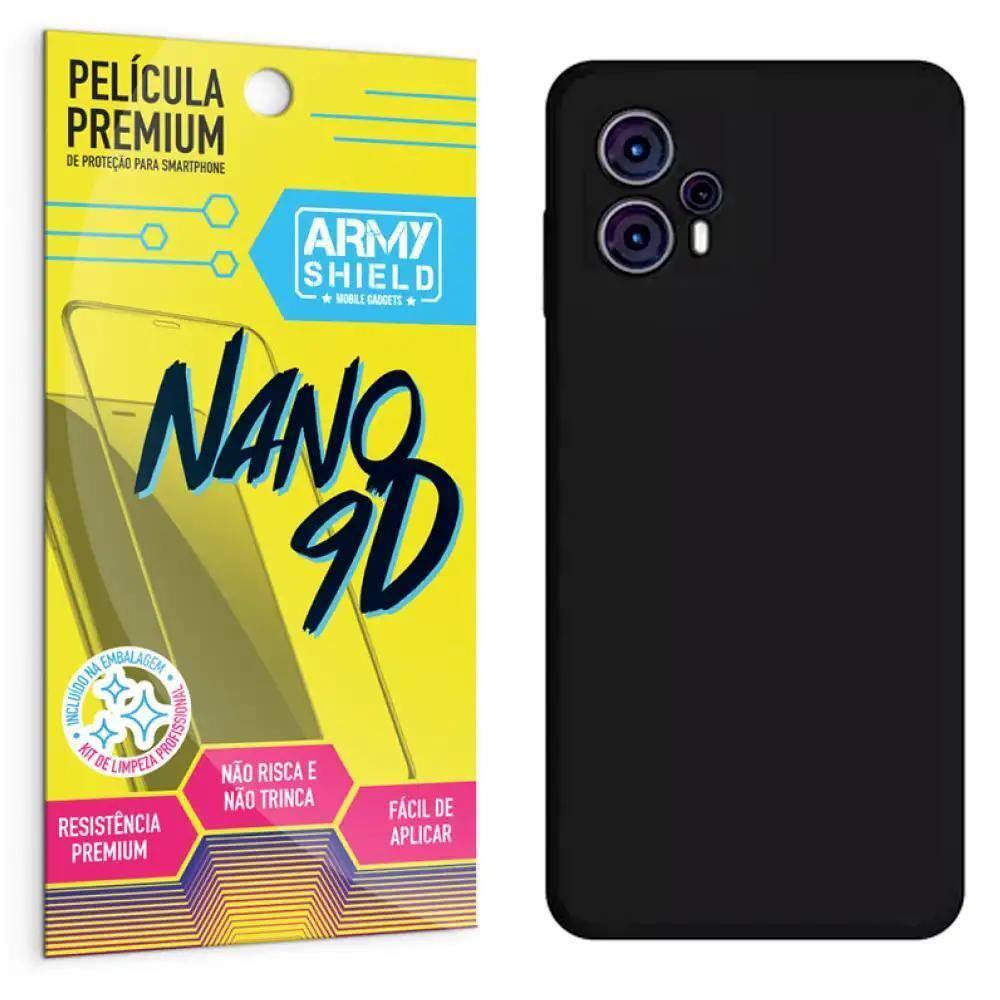 Capa Capinha Preta Moto G13 + Película Cerâmica Nano 9D