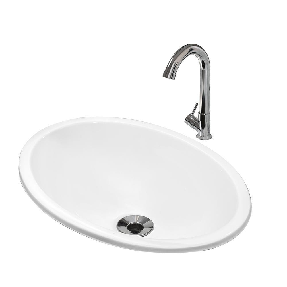 Cuba Pia Banheiro Sophia Torneira DL04 Valvula ABS Branco