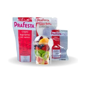 Copo Supremo Prafesta 200ml - Tampa sem Furo - Resistente