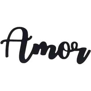 Enfeite Decorativo Placa Madeira MDF Preto Frases Variadas - Amor Fé Família Gratidão Siga Seus Sonhos Amor Gera Amor -