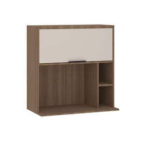 Armário Aéreo de Cozinha 80cm 1 Porta Basculante com Espaço para Micro-ondas Aspen Luciane Móveis