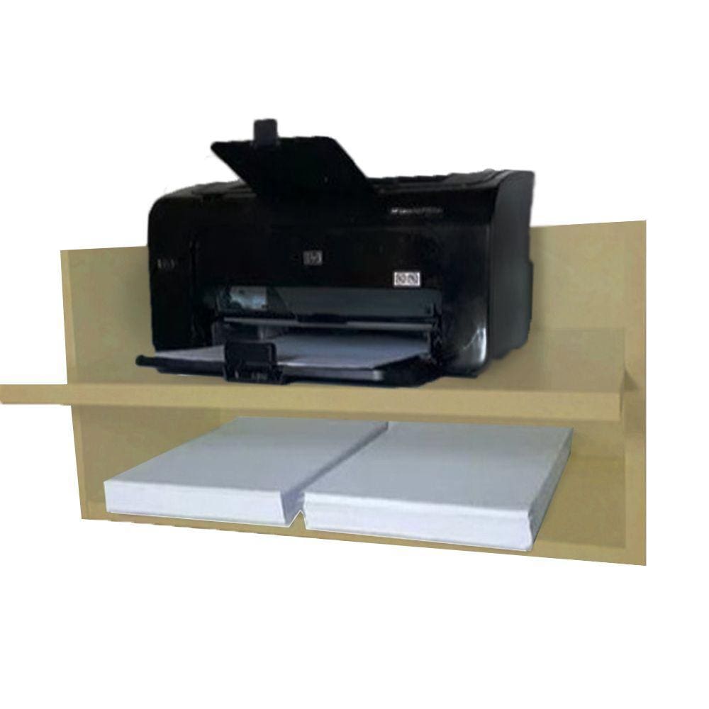 Suporte Para Impressora com Nicho Natural Em Mdf