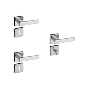 Kit 2 Fechaduras Interna e 1 WC Quad Concept Pado Cromado