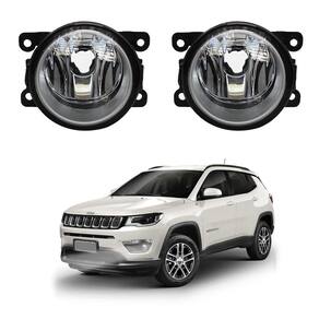 Par Farol de Milha para Jeep Compass 2017 2018 2019 2020 2021 Auxiliar Neblina