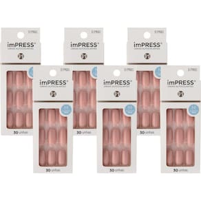 6CX Unha Postiça Autocolante imPress media Sea Breeze Kiss