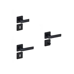 Kit 2 Fechaduras Interna e 1 WC Quad Concept Pado Preto