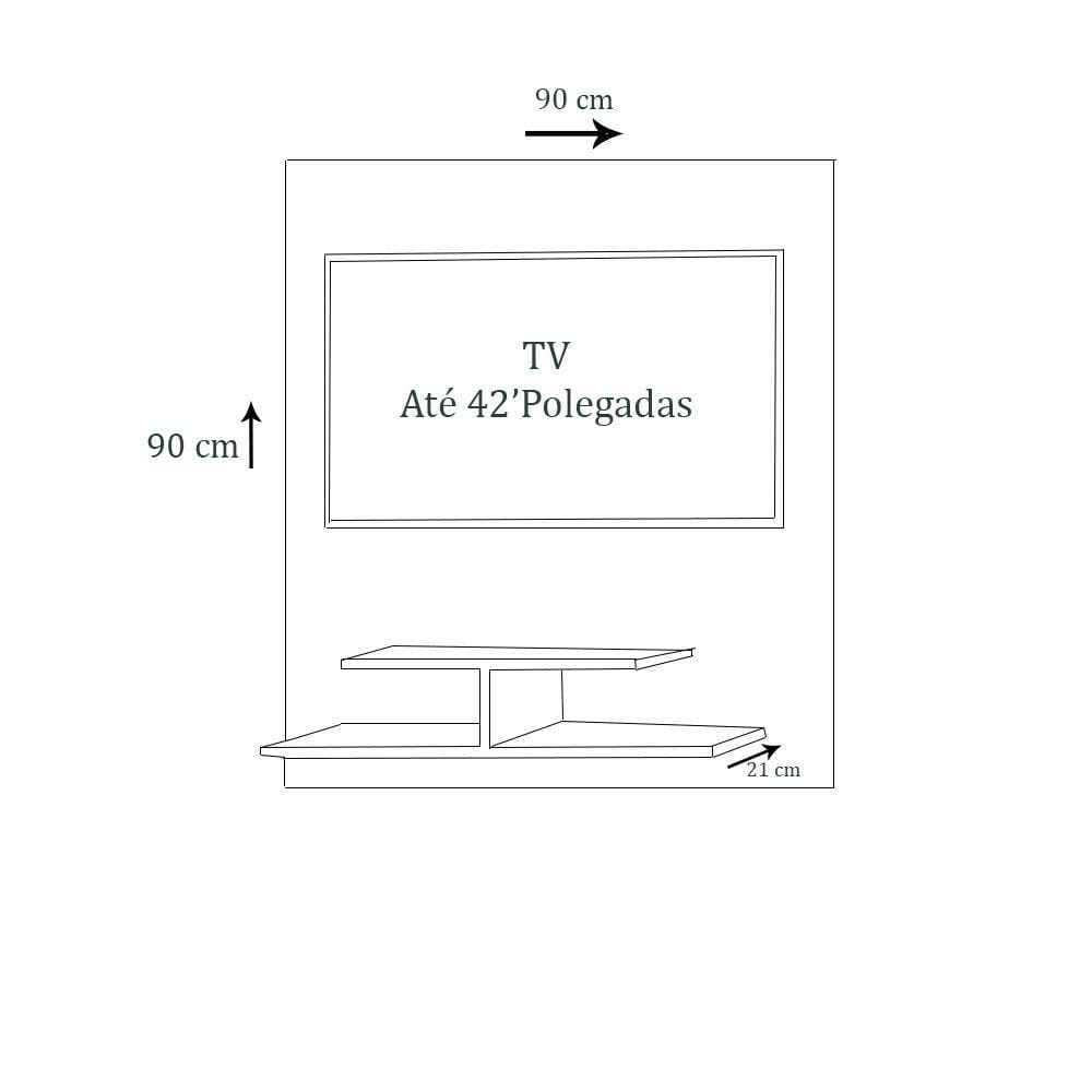 Painel Para Tv Até 32 Polegadas Preto Em Mdf