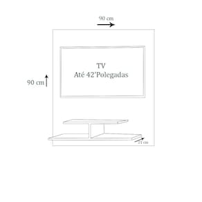 Painel Para Tv Até 32 Polegadas Preto Em Mdf