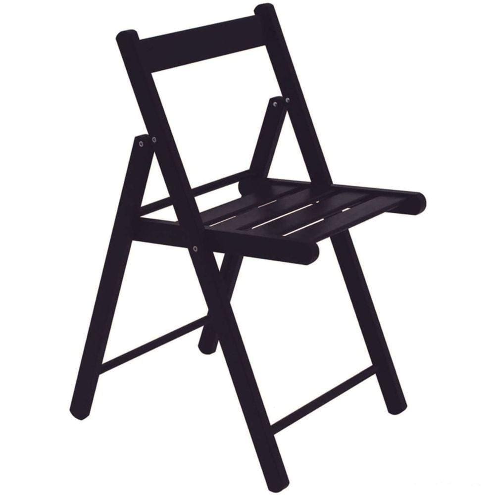 Cadeira De Madeira Dobrável Lille Em Madeira Teca Com Acabamento Envernizado Castanho Esc