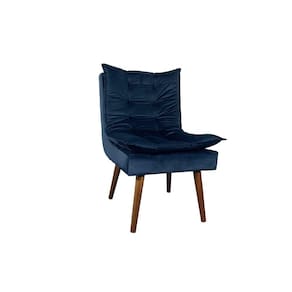 Poltrona Decorativa MS Decor Bremen em Veludo Deluxe Azul
