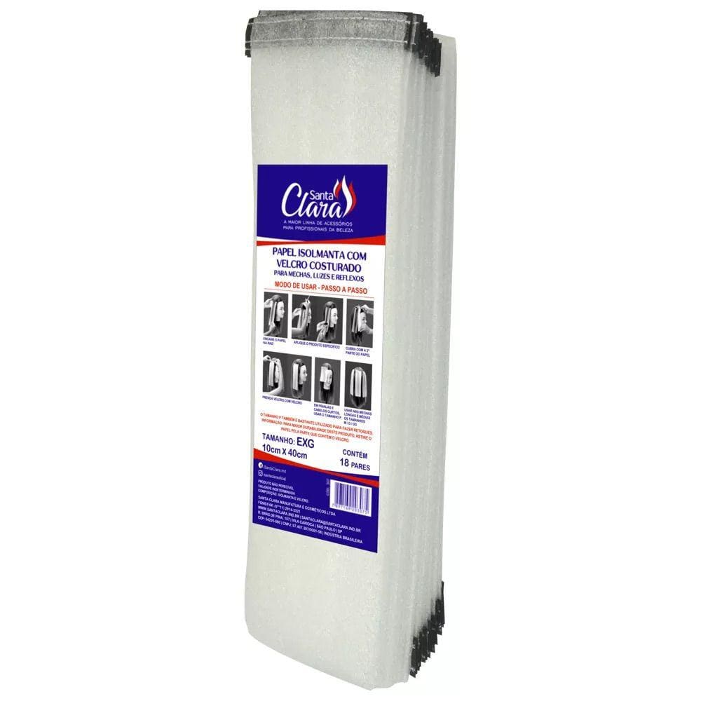 Papel Isolmanta EXG Para Mechas Com Fechamento 10x40cm 36 Un