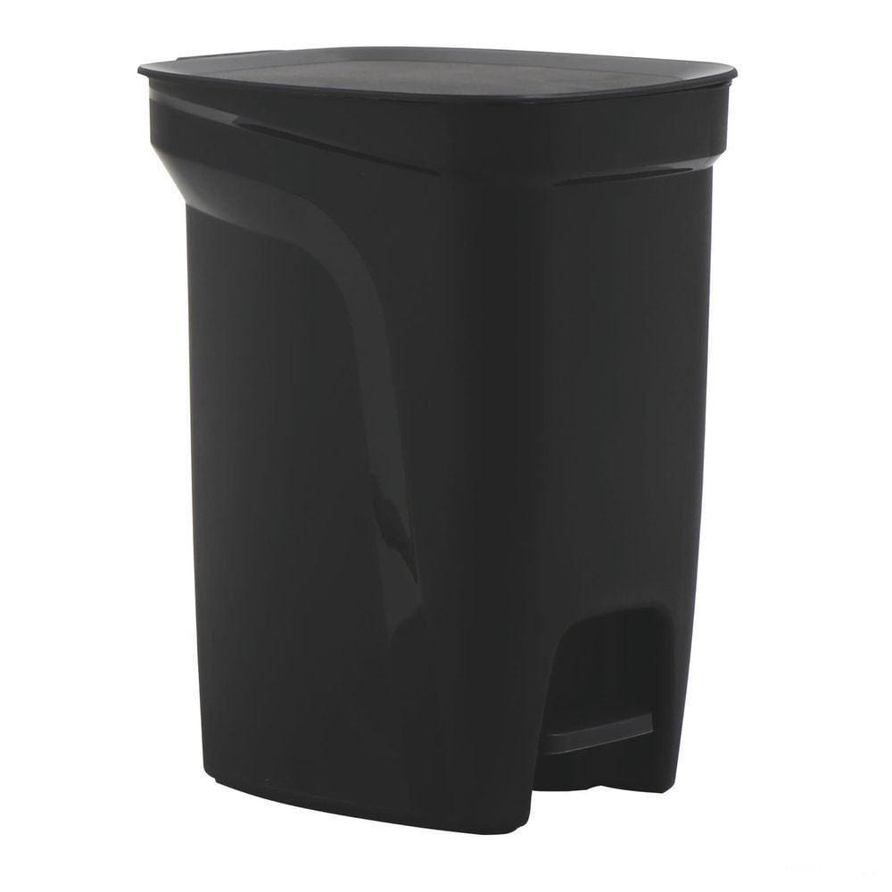 Lixeira Tramontina Compact 10l Em Polipropileno Preto Com Haste Em Aço Galvanizado Tramontina