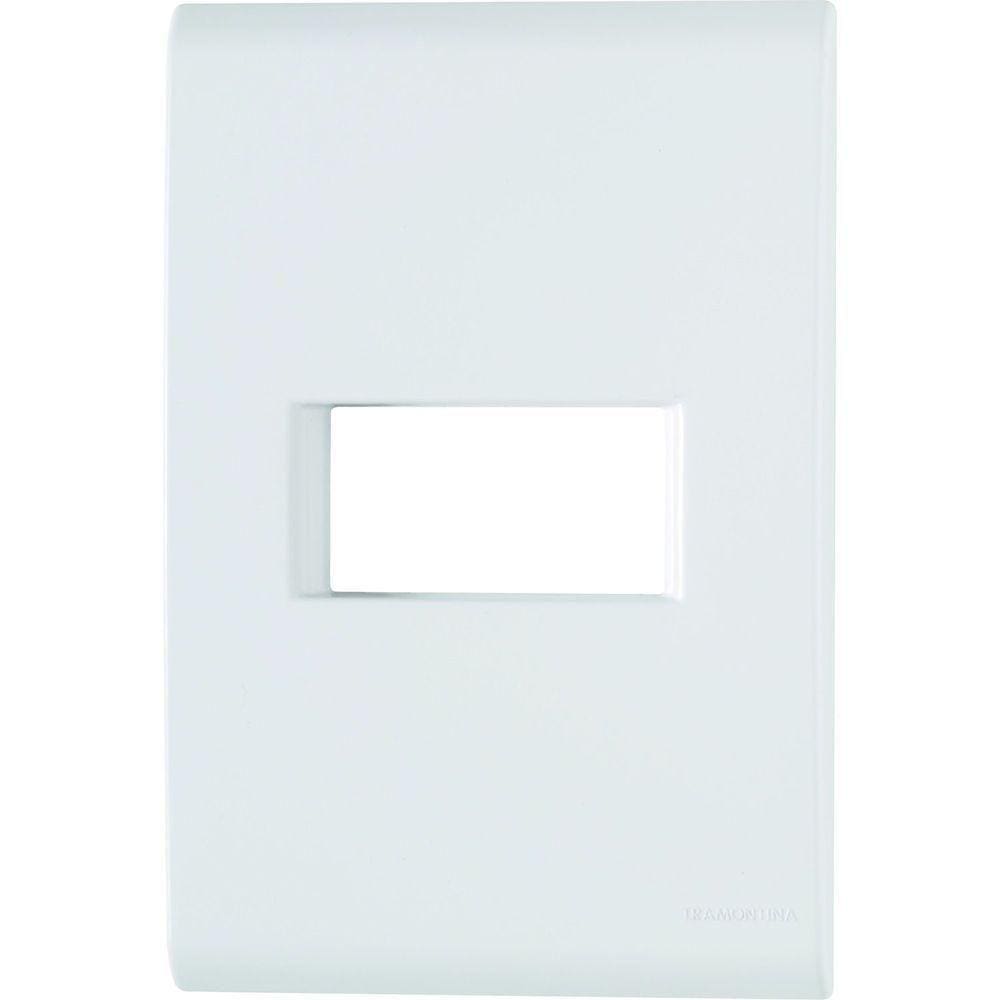 Placa 1 Posto Horizontal 4x2 Tramontina Liz Branca Tramontina