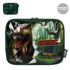 Lancheira Escolar Dinossauro Verde La38493Yn Luxcel