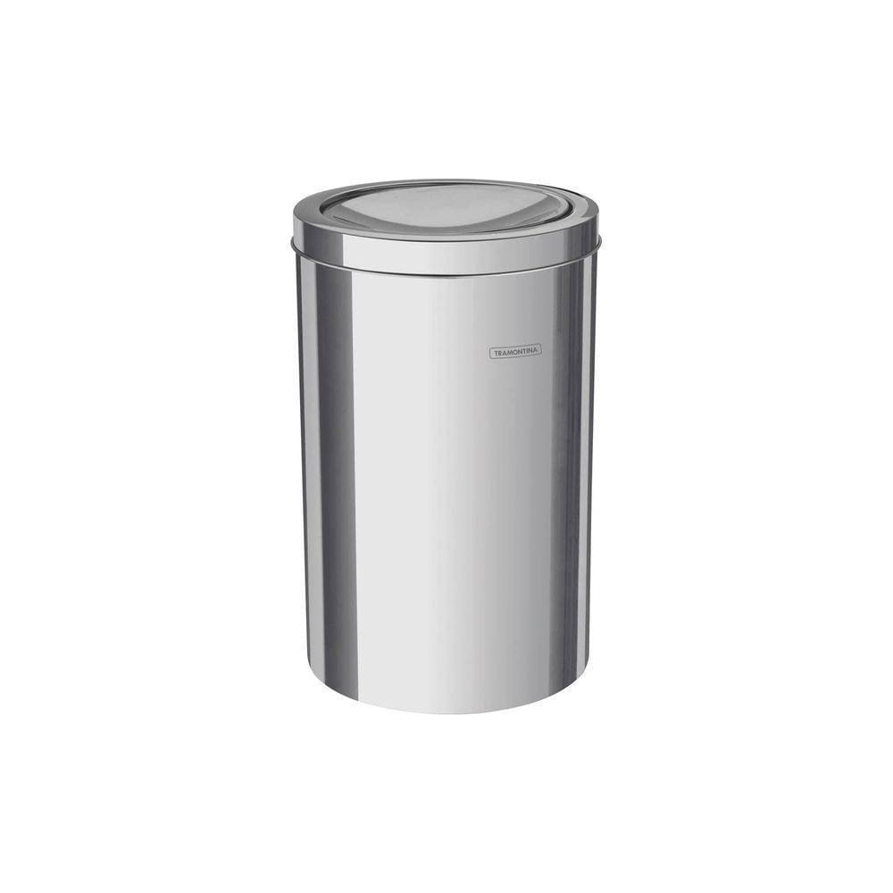 Lixeira Inox Tramontina Swing Com Acabamento Polido E Tampa Basculante 12 L Tramontina