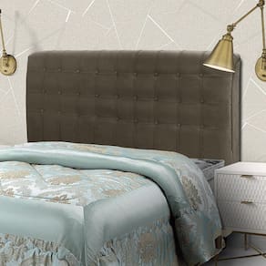 Cabeceira Queen New Plus 160cm Dama Marrom Taupe