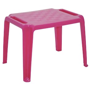 Mesa Tramontina Infantil Dona Chica Em Polipropileno Rosa
