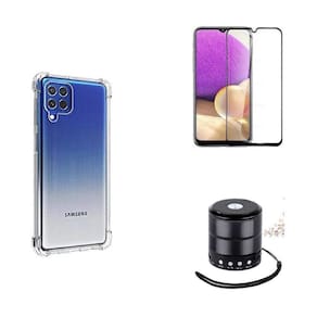 Kit Mini Som Bluetooth Samsung M62 + Capa Anti Impacto + Película Vidro 3D