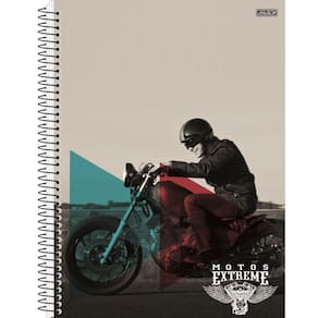 Caderno Universitário 10 Matérias Motos 160 Fls São Domingos