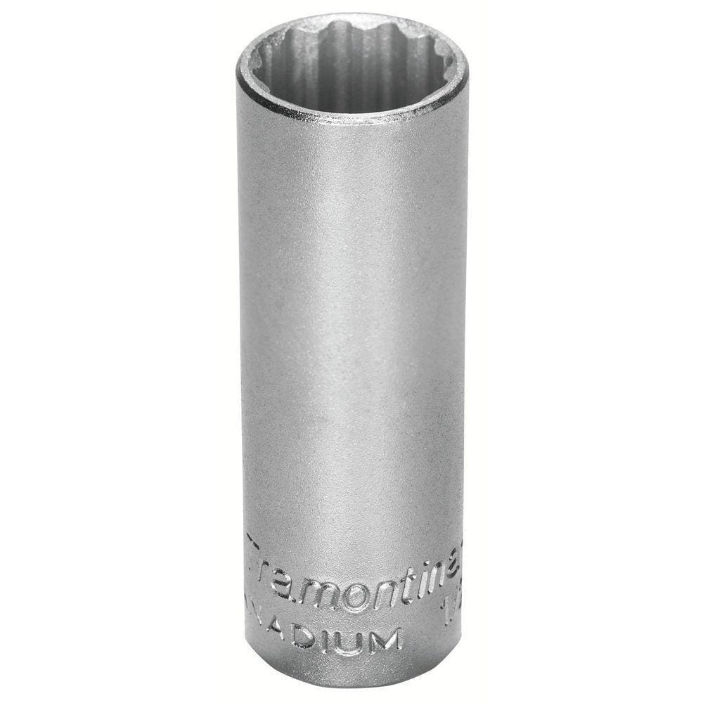 Soquete Estriado Longo Em Aço Cromo Vanádio 3/4” - Encaixe 1/2” Tramontina Pro Tramontina