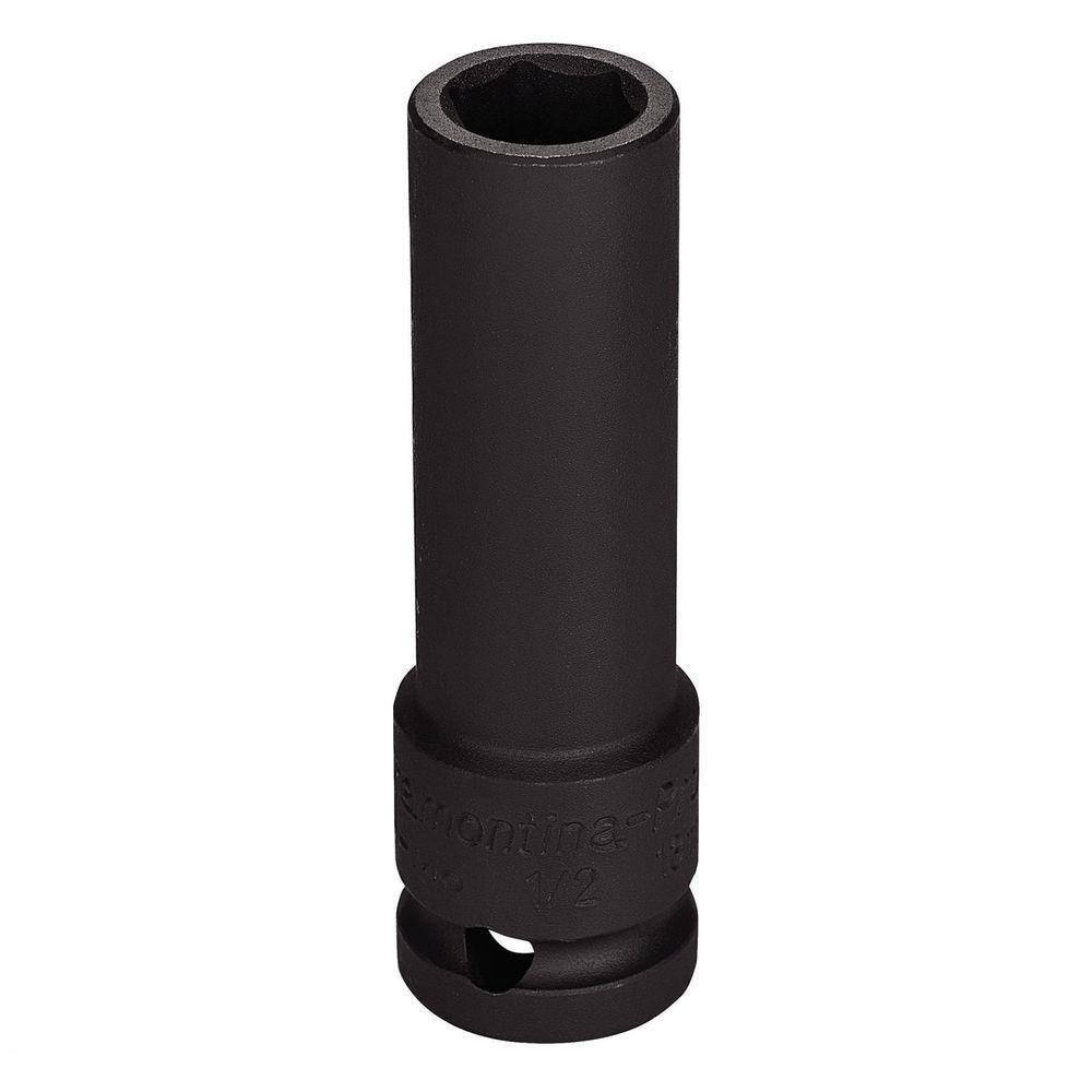 Soquete De Impacto Sextavado Longo Em Aço Cromo Molibdênio 18 Mm - Encaixe 1/2`` Tramontina