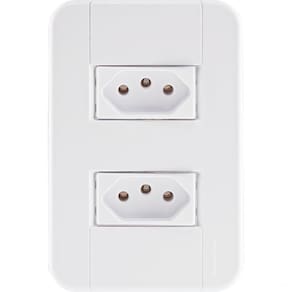 Conjunto 4x2 Com 2 Tomadas 2p+t 20 A 250 V Tramontina Tablet Branco Tramontina