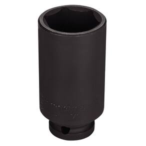 Soquete De Impacto Sextavado Longo Em Aço Cromo Molibdênio 30 Mm - Encaixe 1/2`` Pro