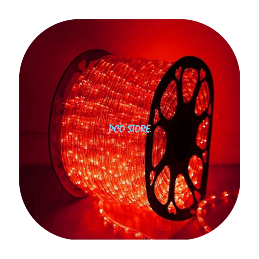 Mangueira Led Redonda 100m Decoração Natal Uso Externo Vermelho 220V