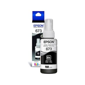 Refíl Epson T673 Preto, 70ml, Para Impressoras L800 / L805 / L810 / L850 / L1800 - T673120al