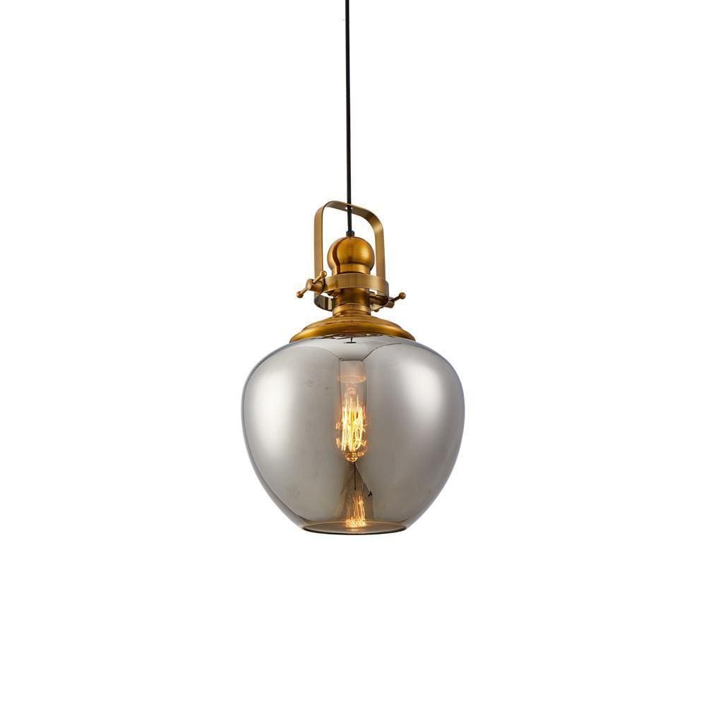 Lustre Pendente 2586 Ouro Fosco e Fumê - 450x300x300mm