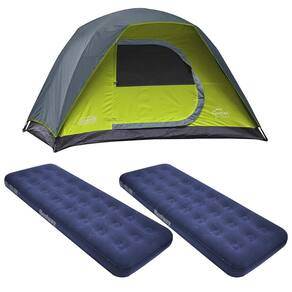 Barraca 4 Pessoas Coleman + 2 Colchao Inflavel Solteiro