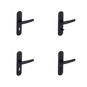 Kit 2 Fechaduras Interna 1 WC 1 Externa Espelho Pado Preto