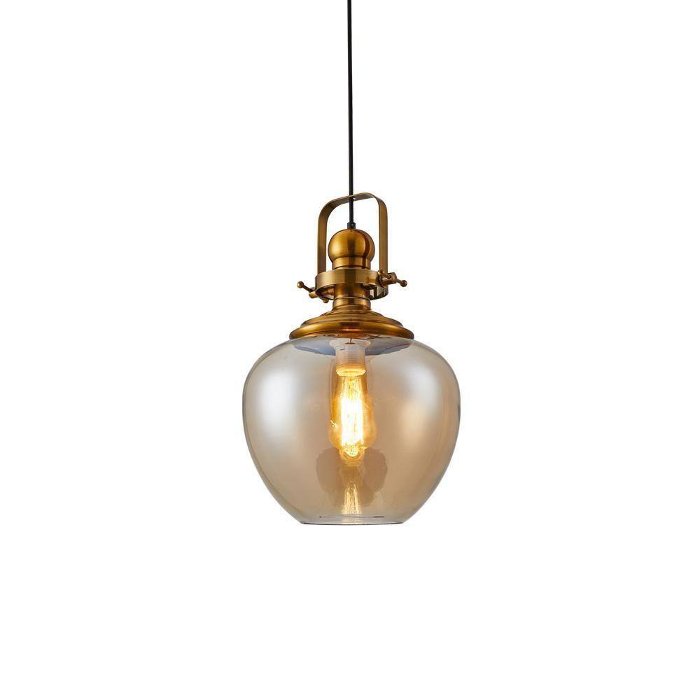Lustre Pendente 2585 Ouro Fosco Âmbar 450x300x300mm