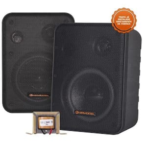 Caixa Acústica Com Trafo 70v(25w) Ambience Line Msb60nc Preta Hayonik - Par - 2