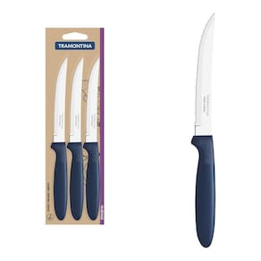 Conjunto De Facas Para Churrasco Ipanema Com Lâminas Em Aço Inox E Cabos De Polipropileno