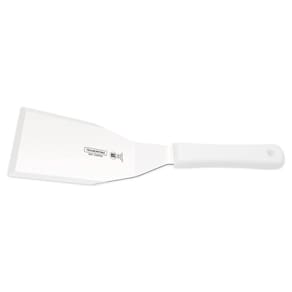 Espátula Para Hambúrguer 6"x3" Tramontina Em Aço Inox E Cabo Branco Tramontina